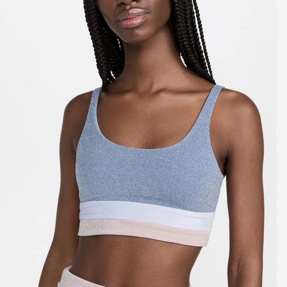 Beach Riot Sparkling Blue Mackenzie bikini Top